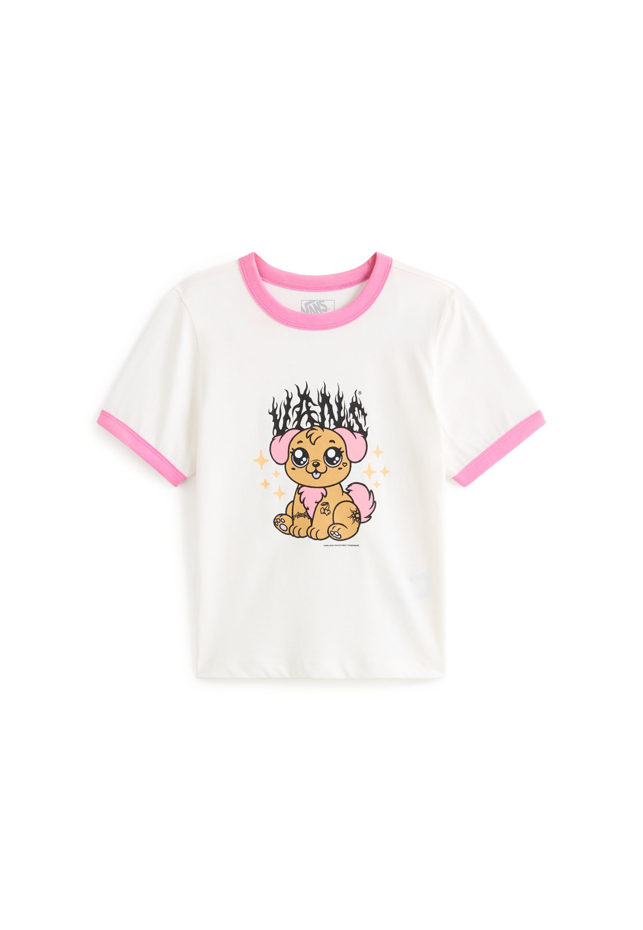 VANS Koszulka 'Puppy Ringer' w kolorze biały: przód