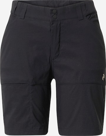 PEAK PERFORMANCE Regular Outdoor Pants in Black: front