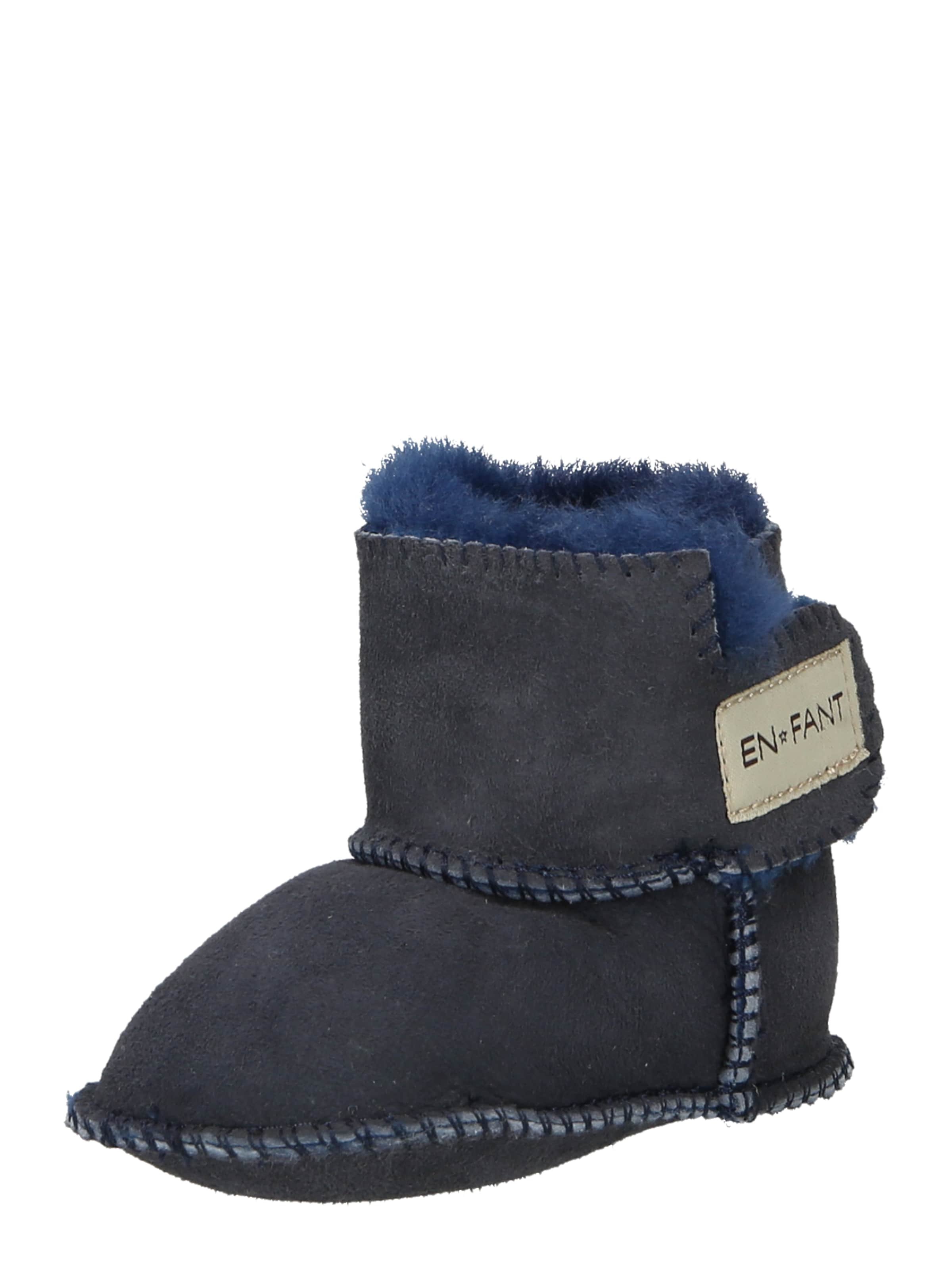 EN FANT Snowboots 'Sheepskin Bootee' i blå: forside