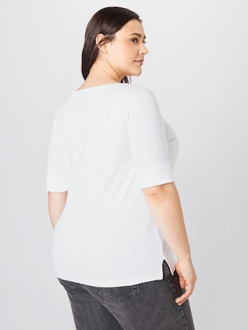 Lauren Ralph Lauren Plus Тениска в бяло