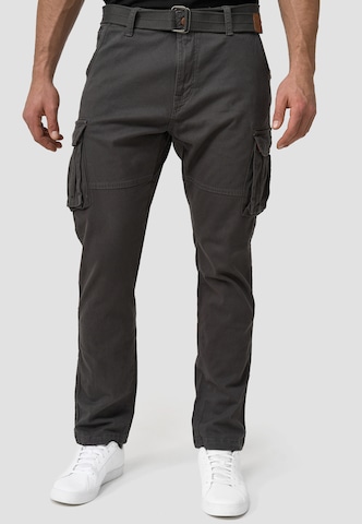 Regular Pantalon cargo 'Mathen' INDICODE JEANS en gris : devant