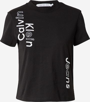 T-shirt Calvin Klein Jeans en noir : devant