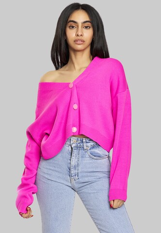 FRESHLIONS Gebreid vest 'Aylen' in Roze: voorkant