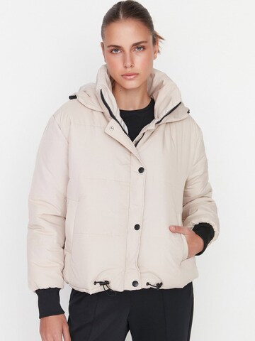 Trendyol Between-season jacket in Beige: front