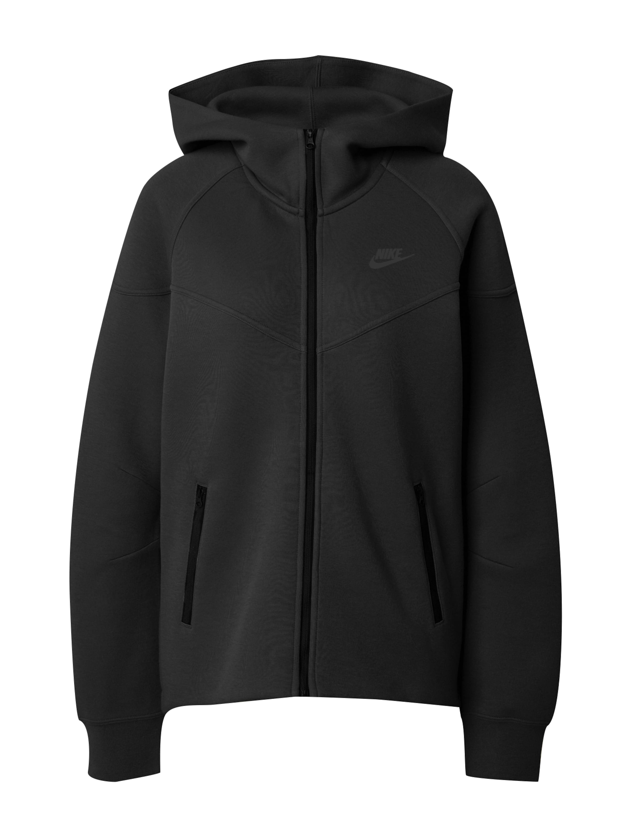 Nike Sportswear Tréning dzseki 'TECH FLEECE' - fekete: elől