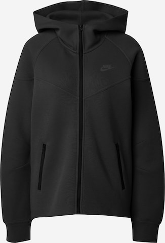 Nike Sportswear Sweatjacke 'TECH FLEECE' in Schwarz: predná strana