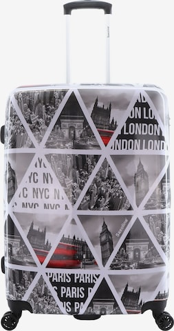 Saxoline Suitcase 'Cities' in Grey: front