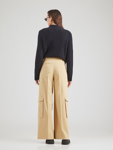 bēšs HUGO Platas staras Buktētas bikses 'Herota': no aizmugures