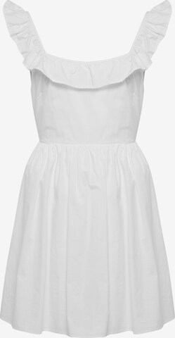 Robe 'CECILE' Sável en blanc : devant