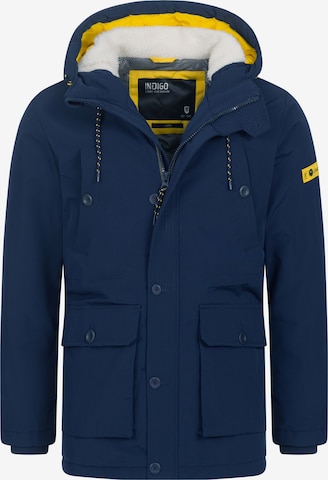 INDICODE JEANS Winter Jacket 'West' in Blue: front