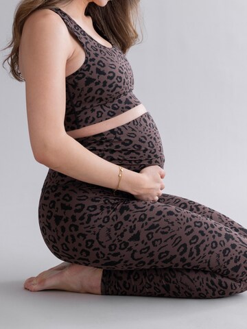 Leggings 'Maternity' Hey Honey en marron : devant