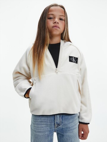 Calvin Klein Jeans Sweatshirt in Beige: front