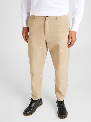 Regular Pantalon chino 'Kody' Les Deux en beige : devant