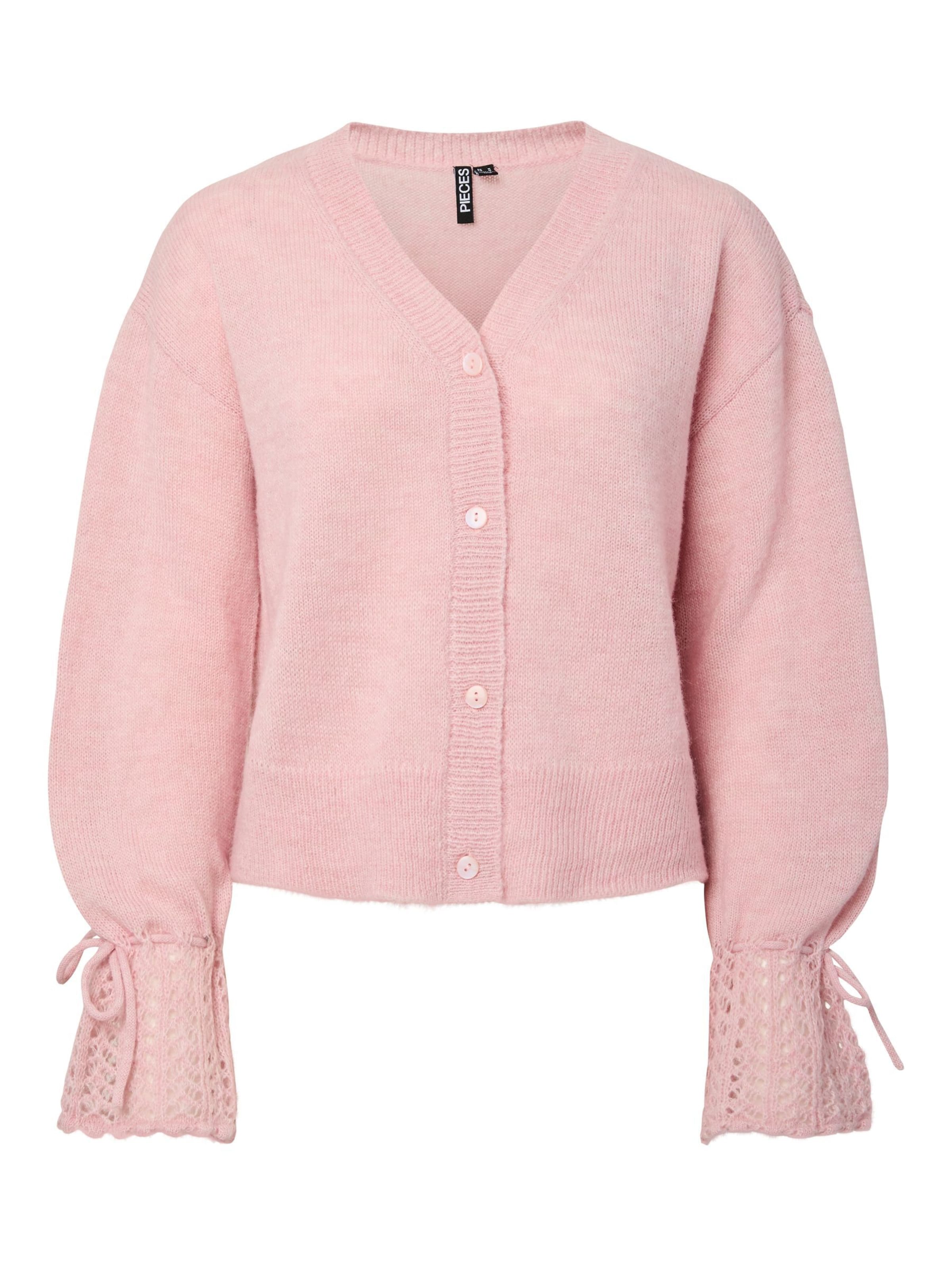 PIECES Cardigan 'PCSmilla' i pink: forside