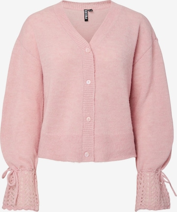 PIECES Cardigan 'PCSmilla' i pink: forside