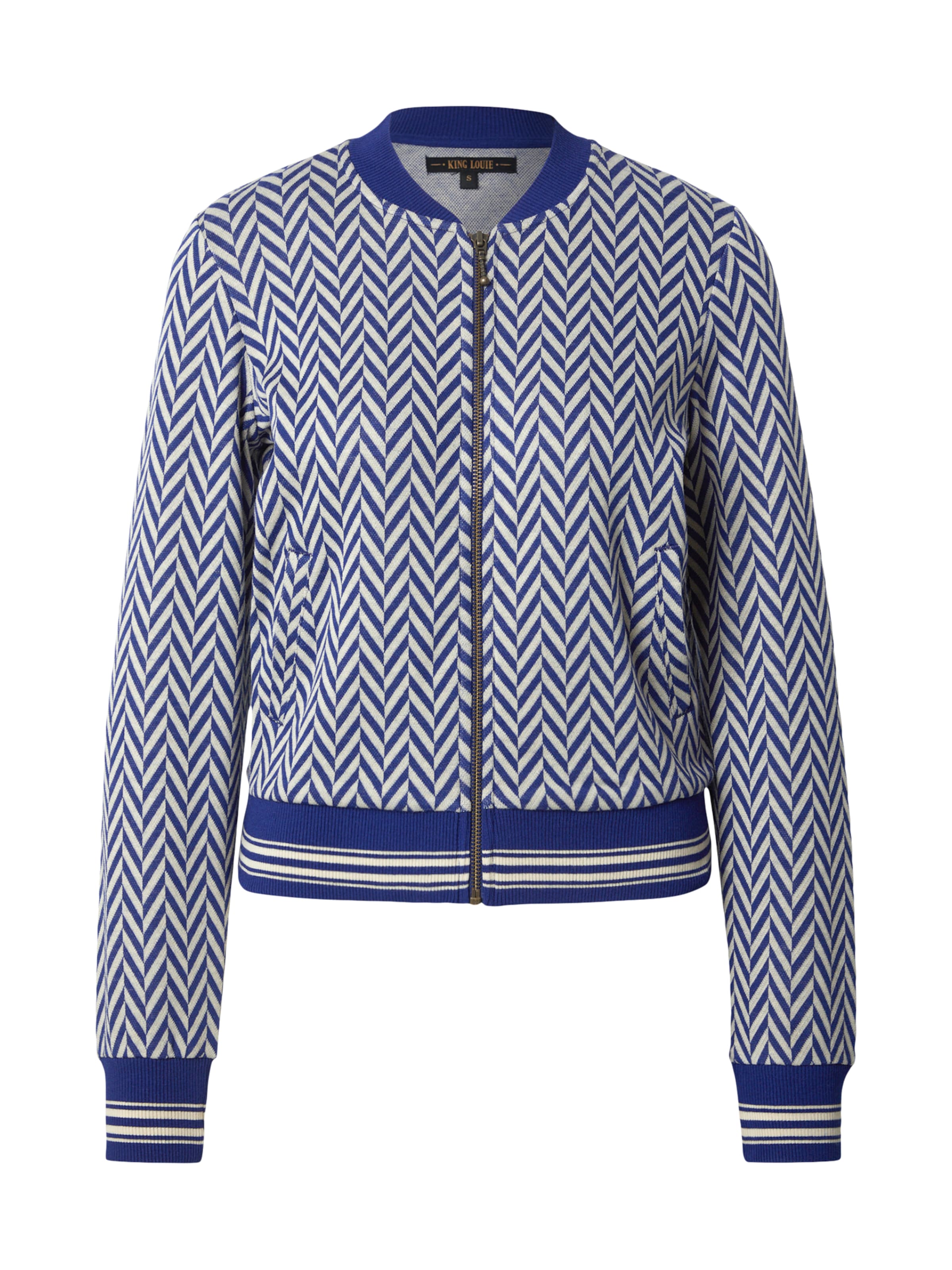 King Louie Преходно яке 'Bessie' в синьо: отпред