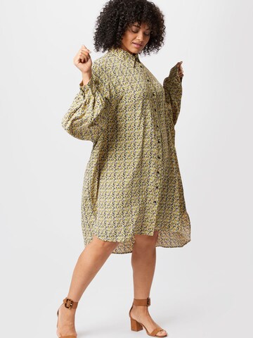GLAMOROUS CURVE Shirt Dress in Yellow: front
