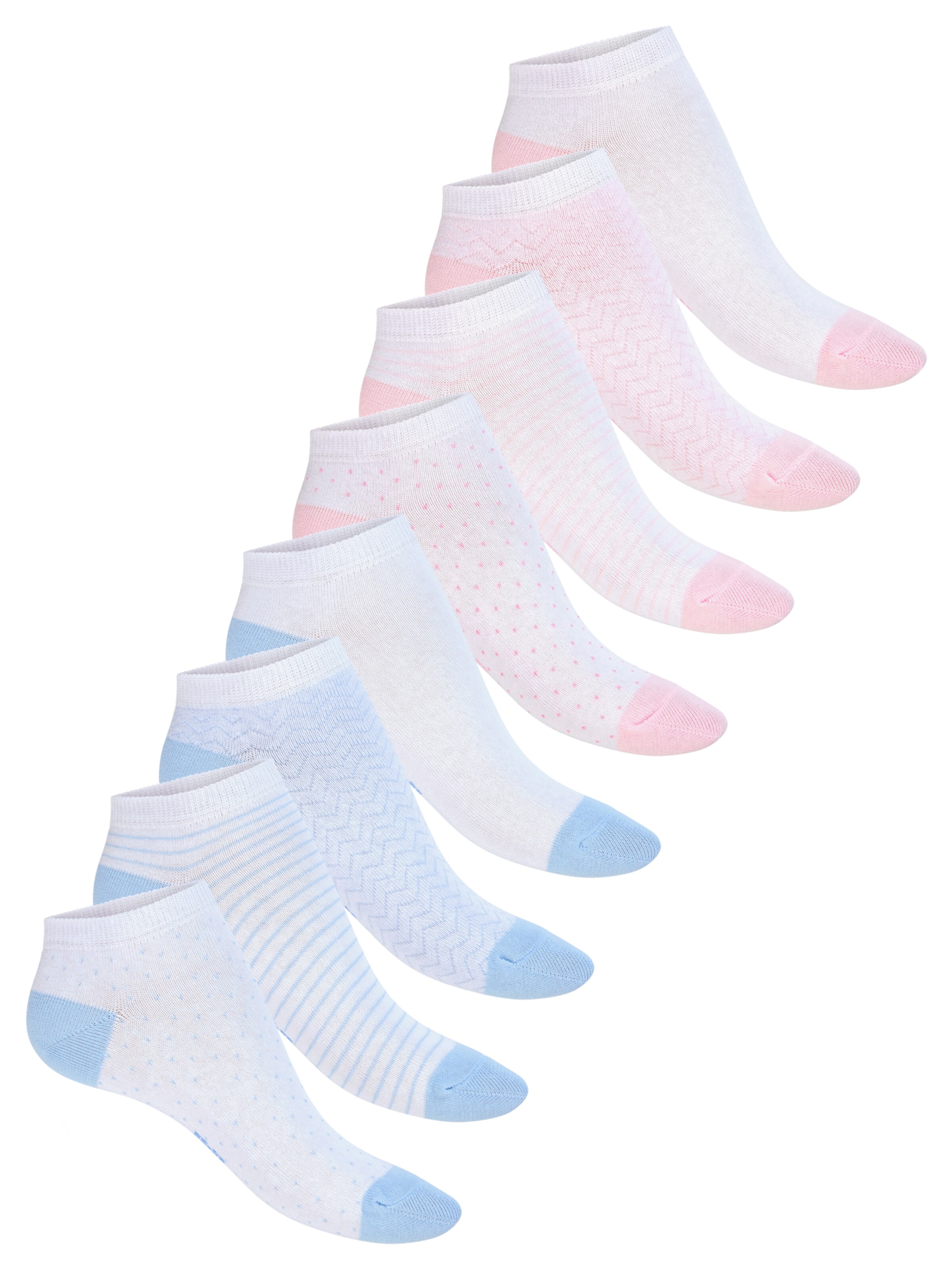 footstar Ankle Socks 'Ringel' in Pink: front
