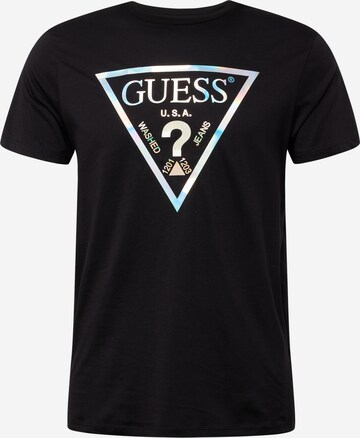 Tricou de la GUESS pe negru: față