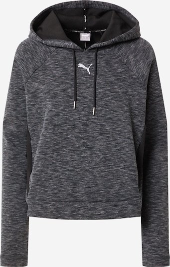PUMA Sportska sweater majica 'Evostripe' u crna melange / bijela, Pregled proizvoda