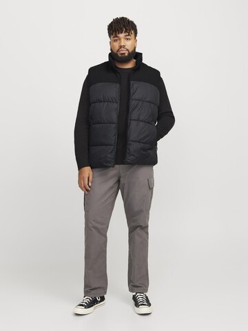 Jack & Jones Plus Weste 'JJMoon' in Schwarz