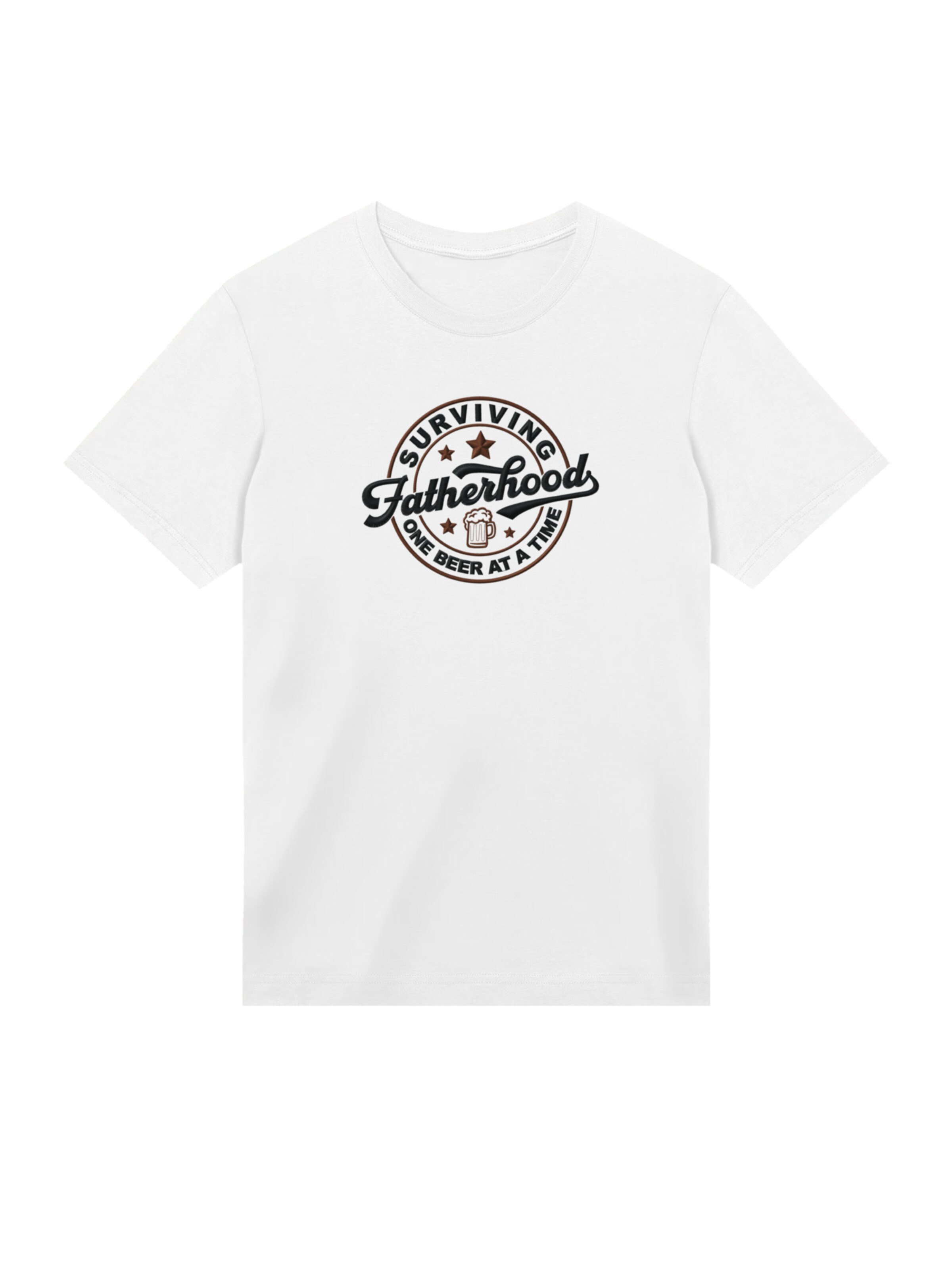 F4NT4STIC Shirt 'Vatertag Surviving Fatherhood' in White: front