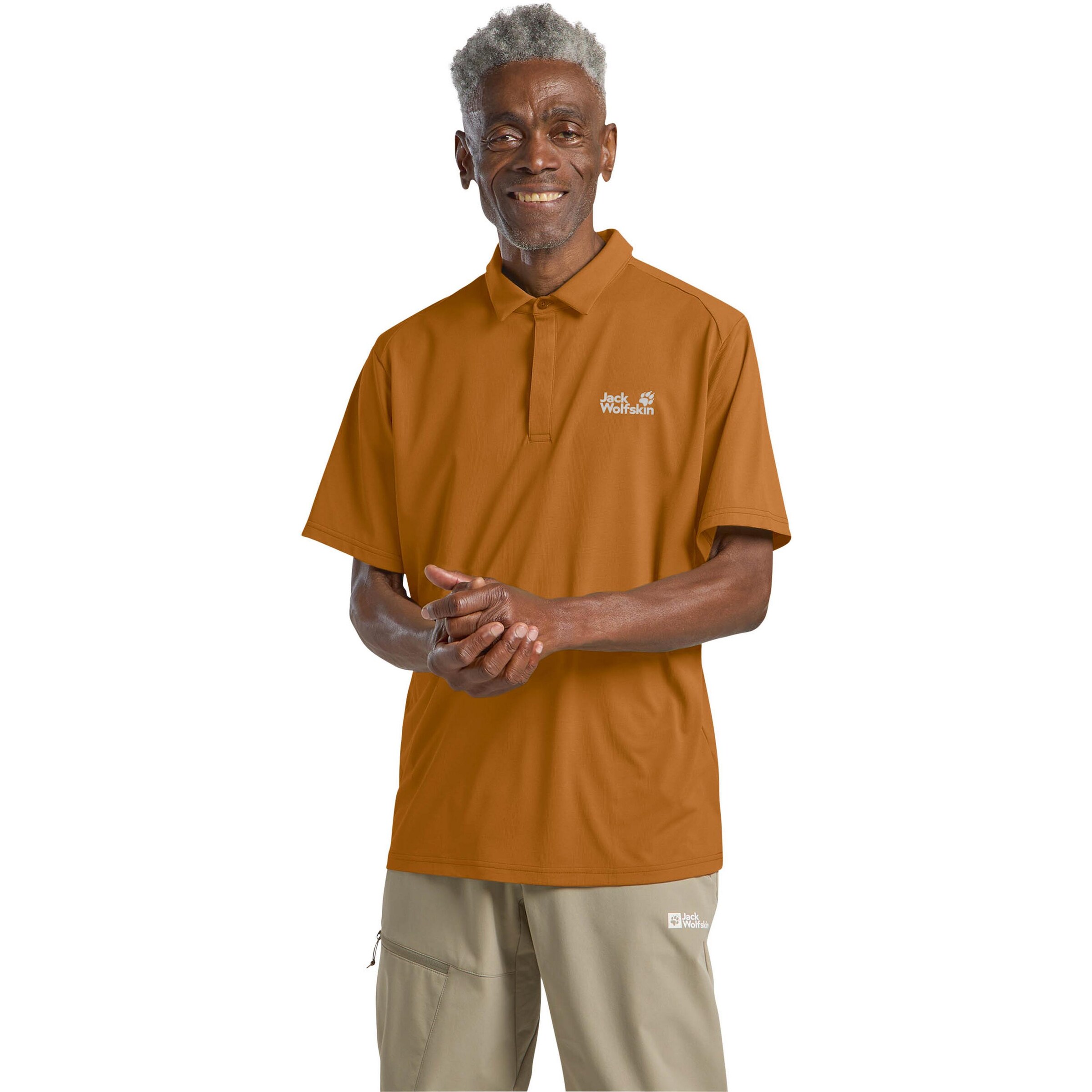 JACK WOLFSKIN Shirt 'Delgami' in Brown: front