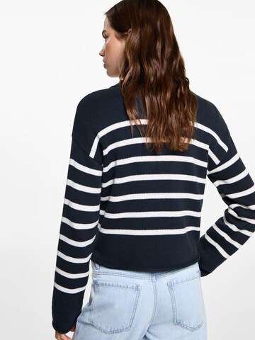 MANGO TEEN Sweater 'Zigzag' in Blue