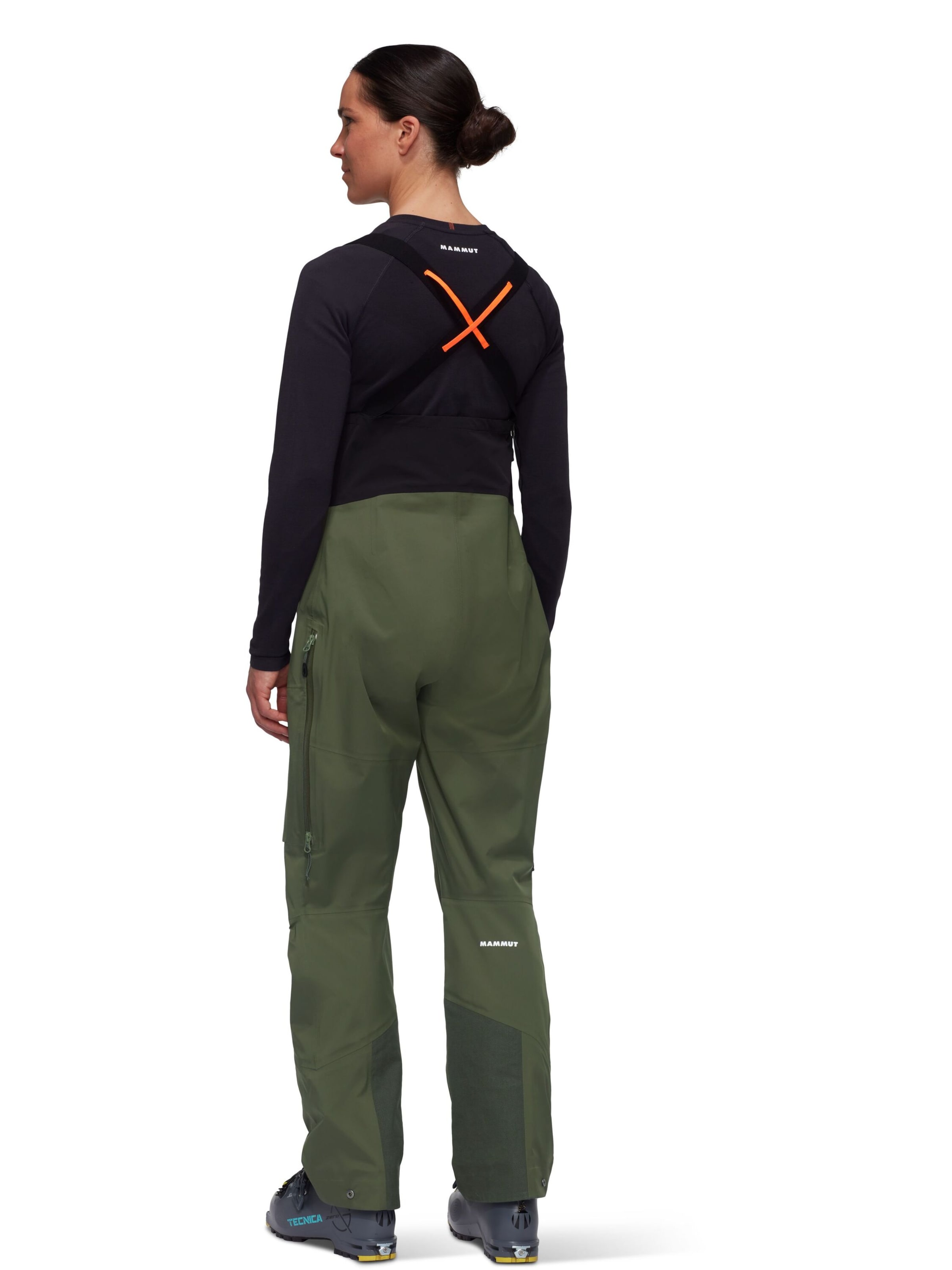 MAMMUT Regular Outdoor Pants 'HS Bib' in Green