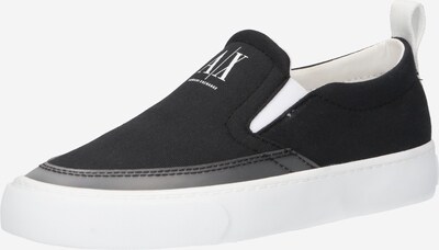 ARMANI EXCHANGE Спортни обувки Slip On в черно / бяло, Преглед на продукта