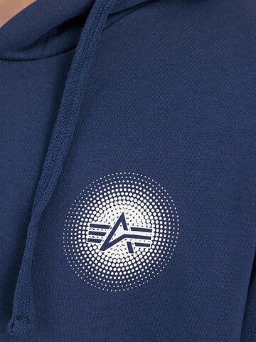 ALPHA INDUSTRIES Sweatshirt 'Doted SL'‌‌‌‌‌‌ in Blau
