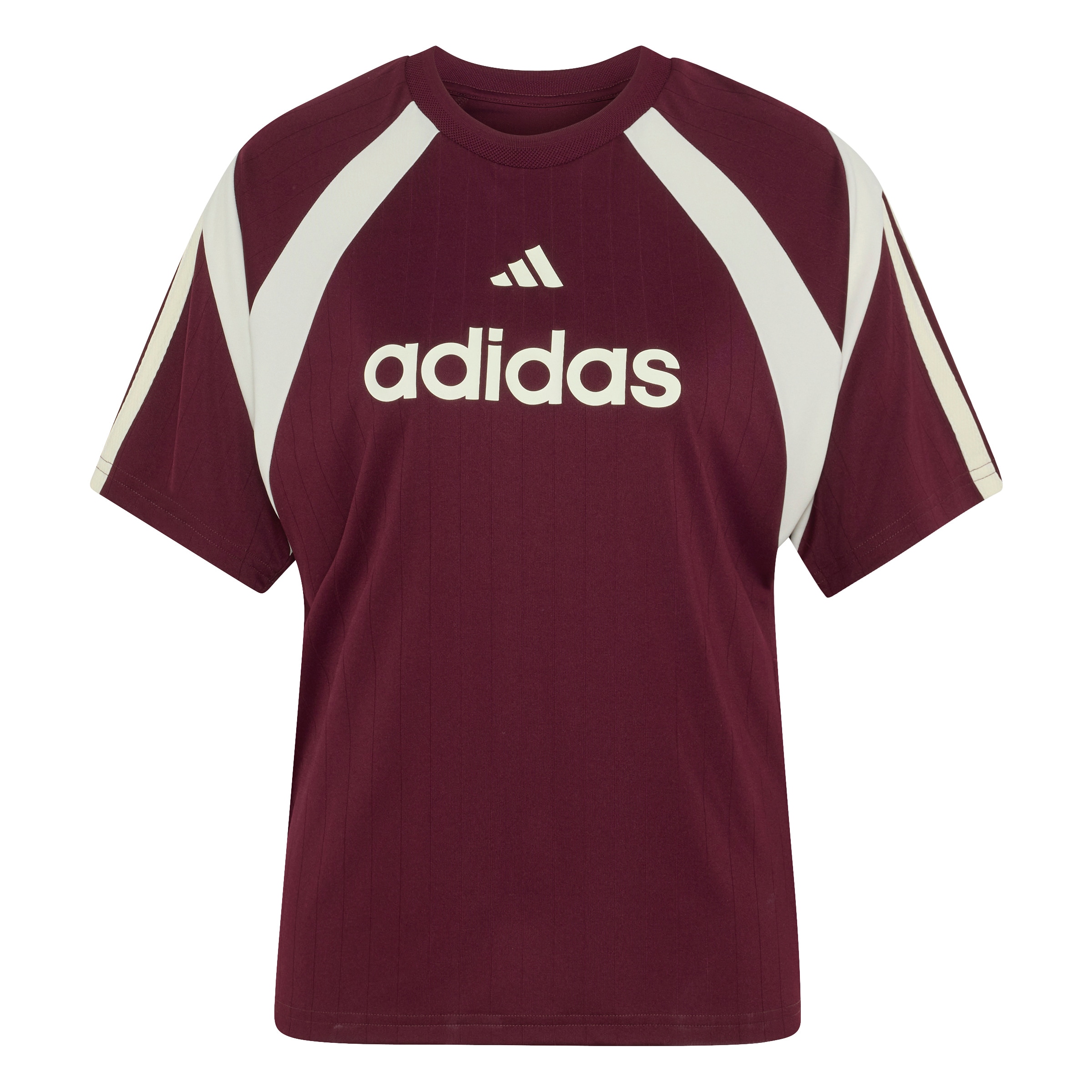 ADIDAS SPORTSWEAR Λειτουργικό μπλουζάκι 'TIRO' σε XS σε καφέ κάστανου / λευκό, Άποψη προϊόντος