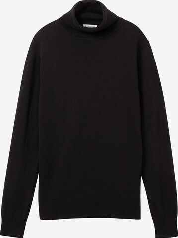 TOM TAILOR Sweater in Black: front