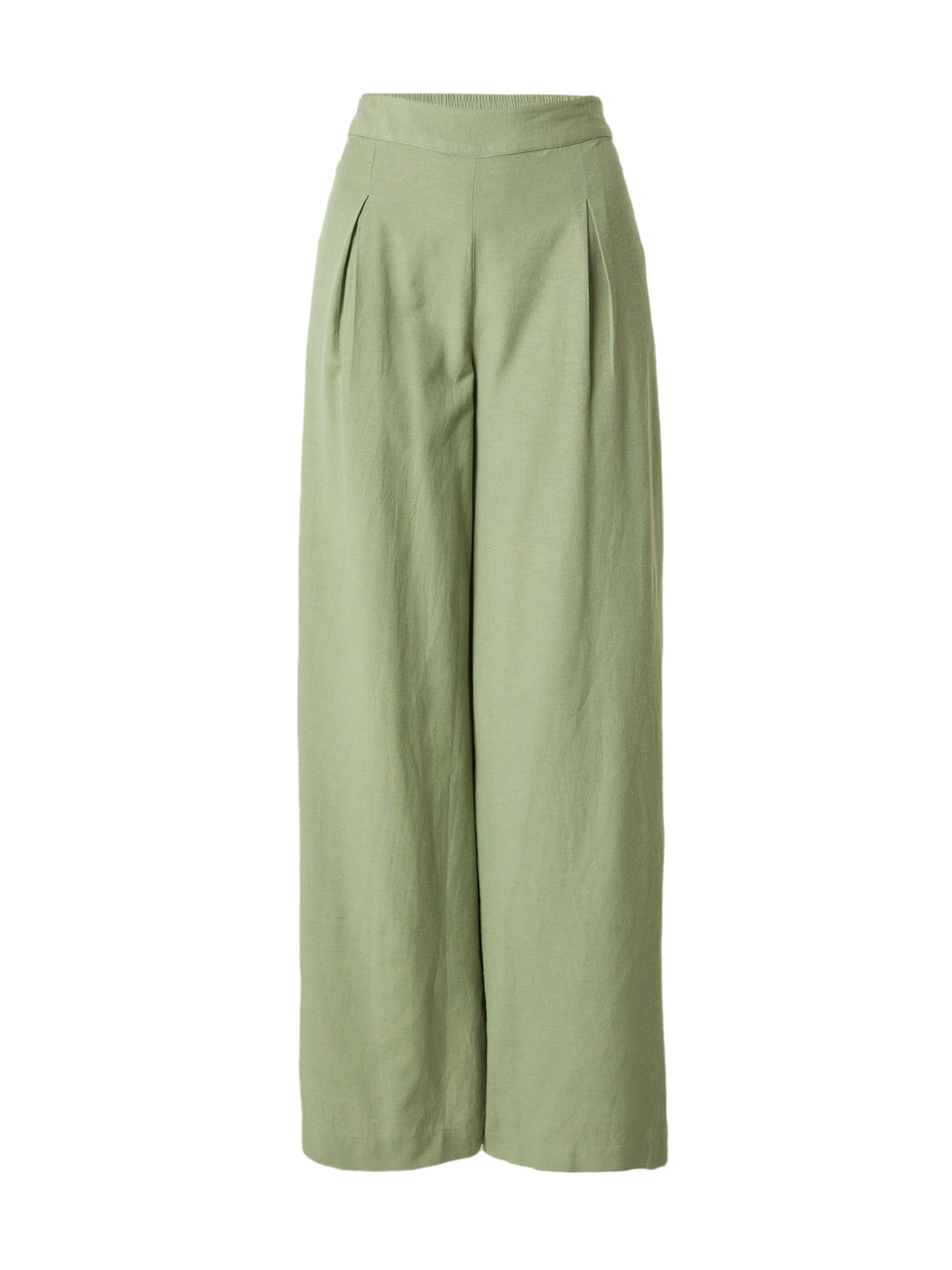 PIECES Calças com pregas 'MINIDI' em verde, Vista do artigo