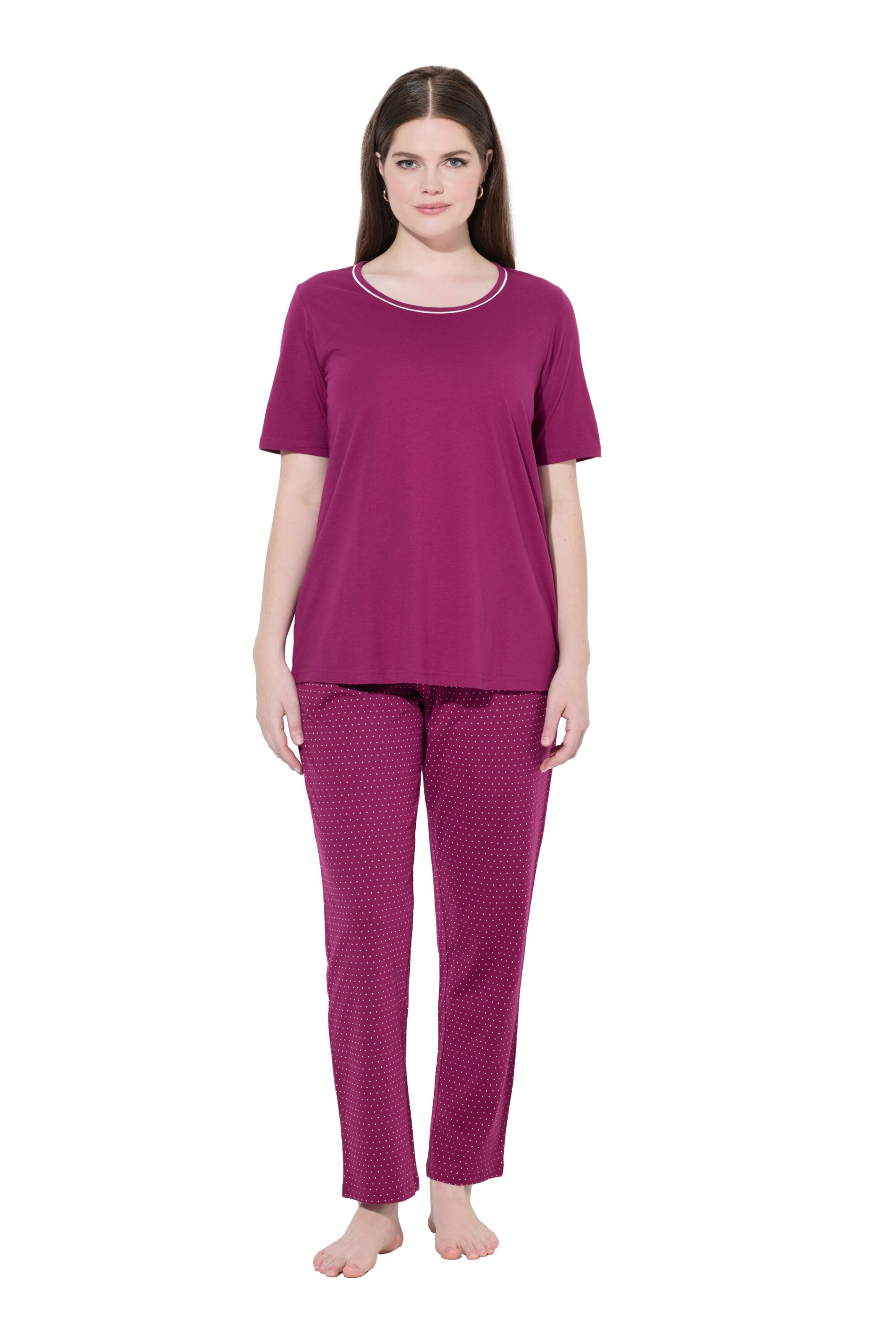 Ulla Popken Pajama in Pink: front
