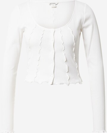 Cardigan Monki en blanc : devant