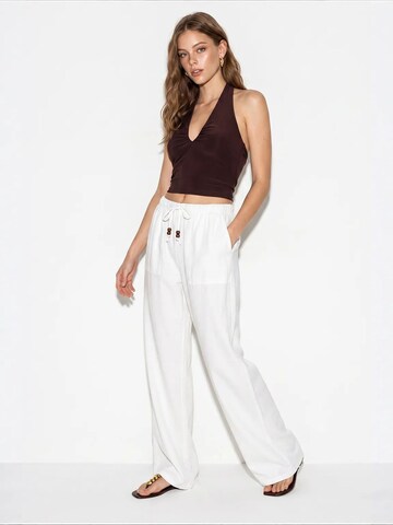 Bianco Lucci Wide leg Trousers 'Hose' in White