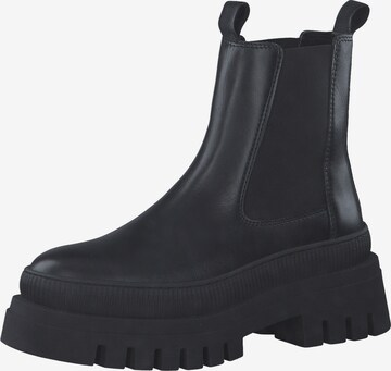 TAMARIS - Botas Chelsea en negro: frente