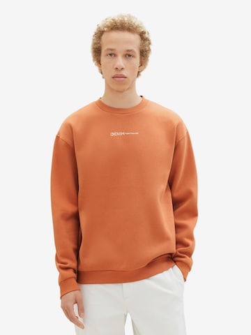 TOM TAILOR DENIMSweater majica - narančasta boja: prednji dio