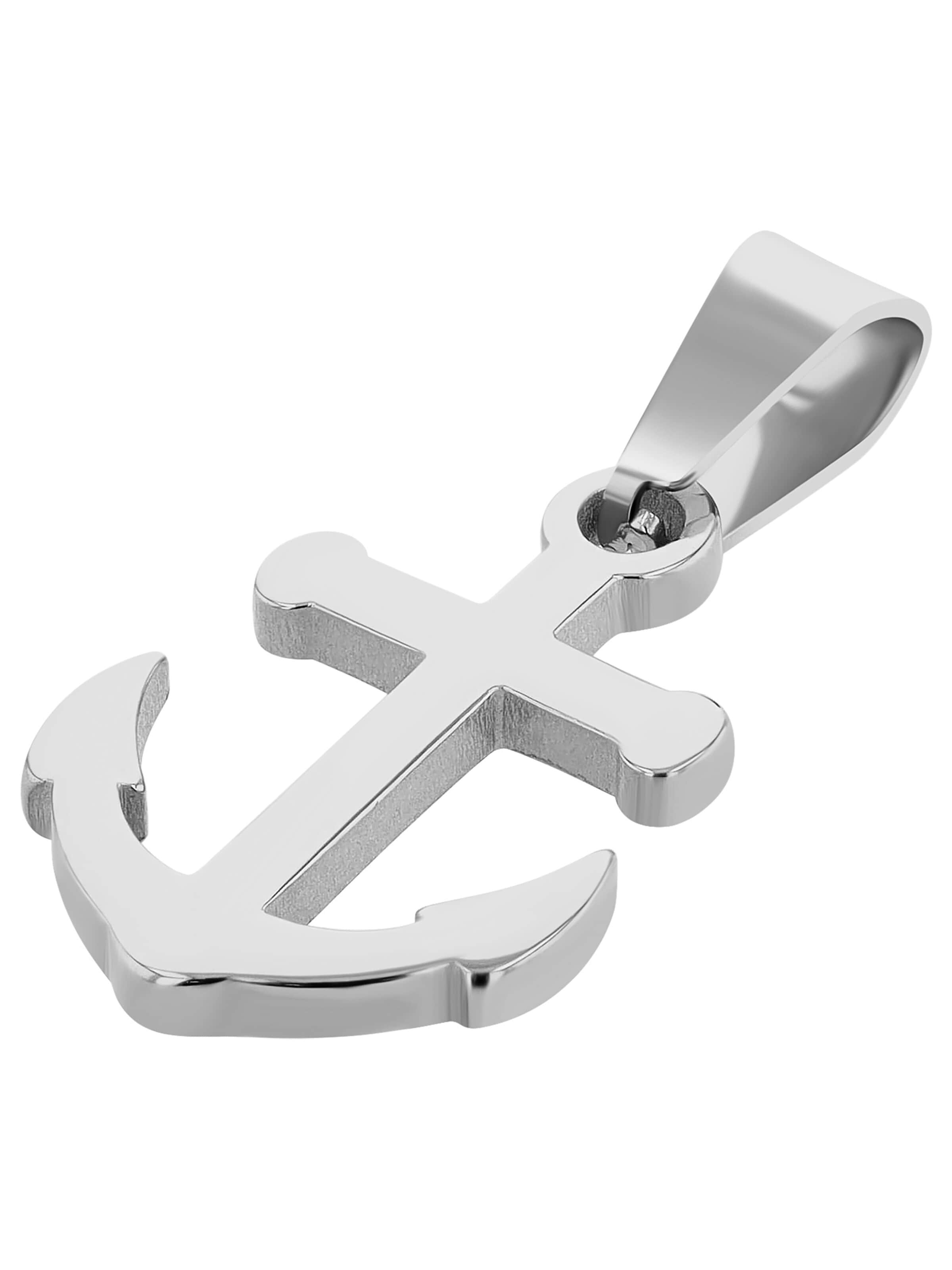 Akzent Pendant '"Lukia" Silber - Klassisch Minimalistisch - Edelstahl' in Silver