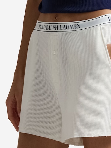 Pantalon de pyjama ' Boxer - Club Waffle ' Polo Ralph Lauren en blanc