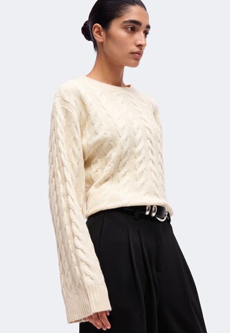 ABOUT YOU Wide leg Veckad byxa 'Naomi' i svart: sida