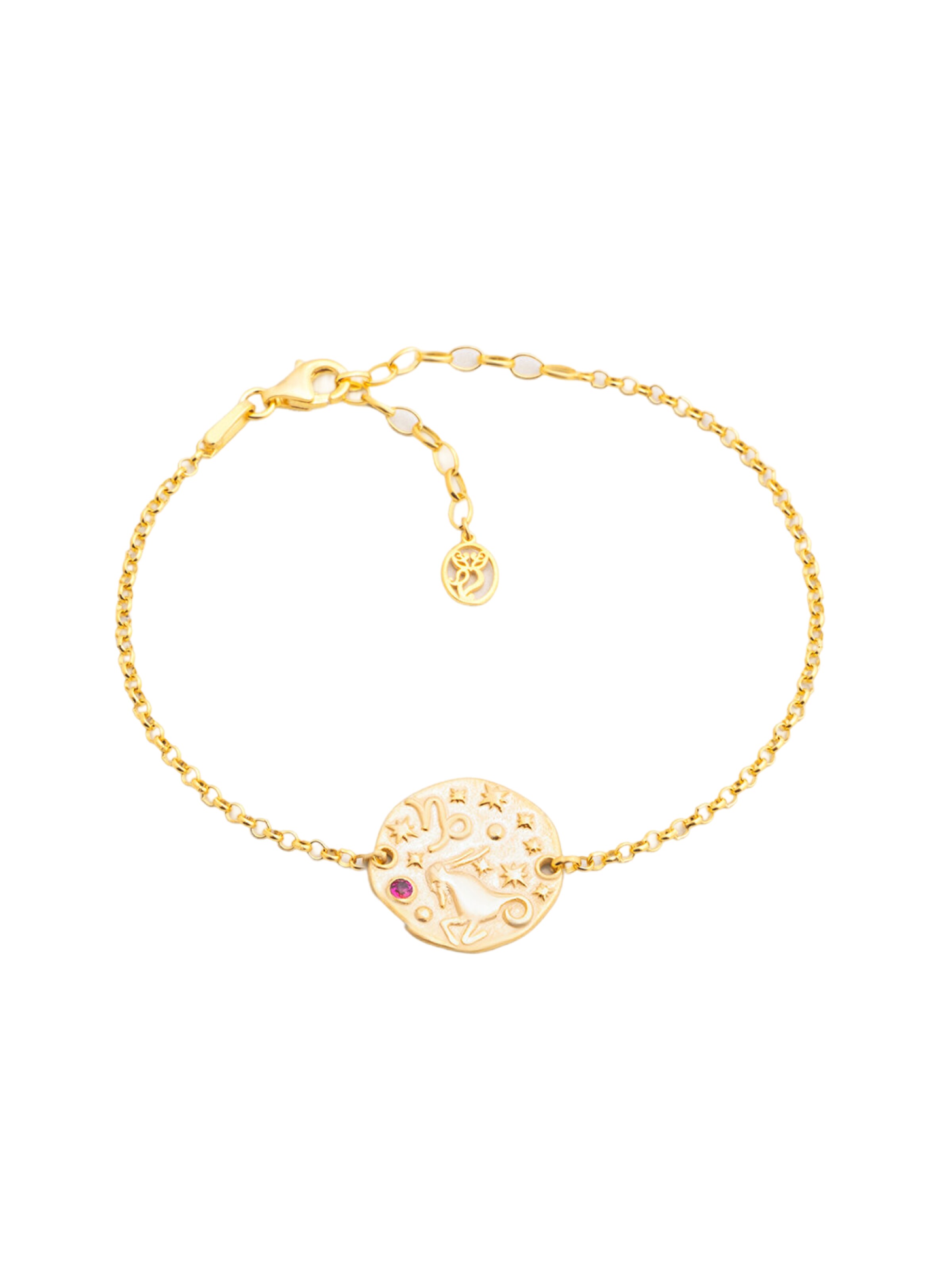 So Chic Armband in gold / dunkelpink, Produktansicht