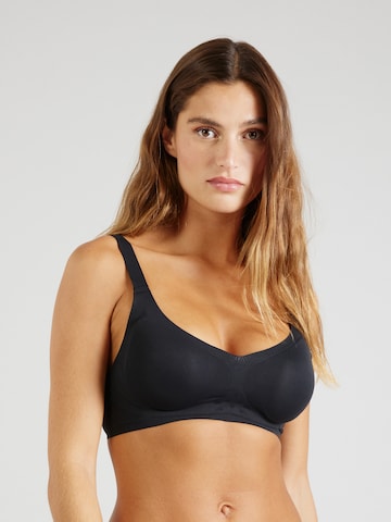 Sutien de tricou Sutien de la MAGIC Bodyfashion pe negru: față