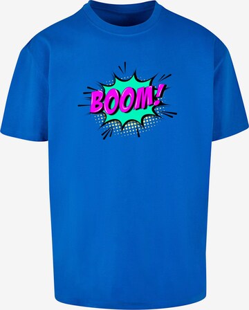 Merchcode Shirt 'BOOM Comic' in Blauw: voorkant