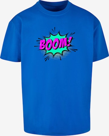Merchcode Shirt 'BOOM Comic' in Blauw: voorkant