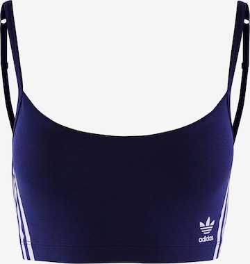 ADIDAS ORIGINALS Bralette Bra ' Scoop Originals ' in Blue: front