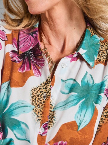 Robe-chemise Goldner en mélange de couleurs