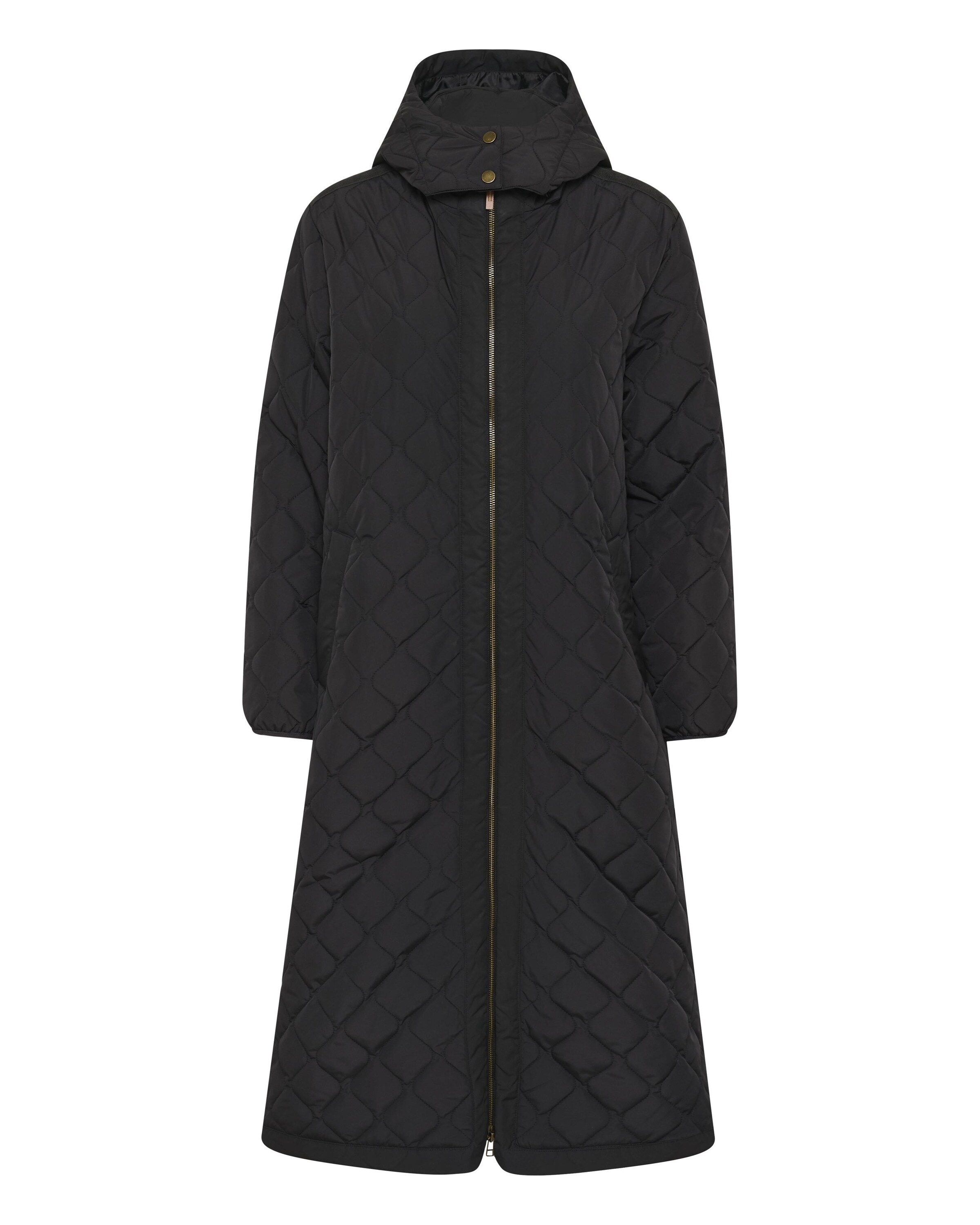 Cream Between-Seasons Coat 'CRArwen' in Black: front