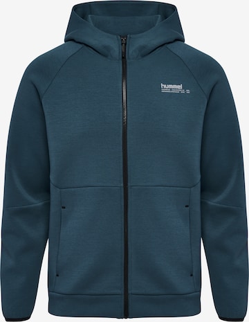 Hummel Sportsweatjacke 'Tech Fleece' in Blau: Vorderseite